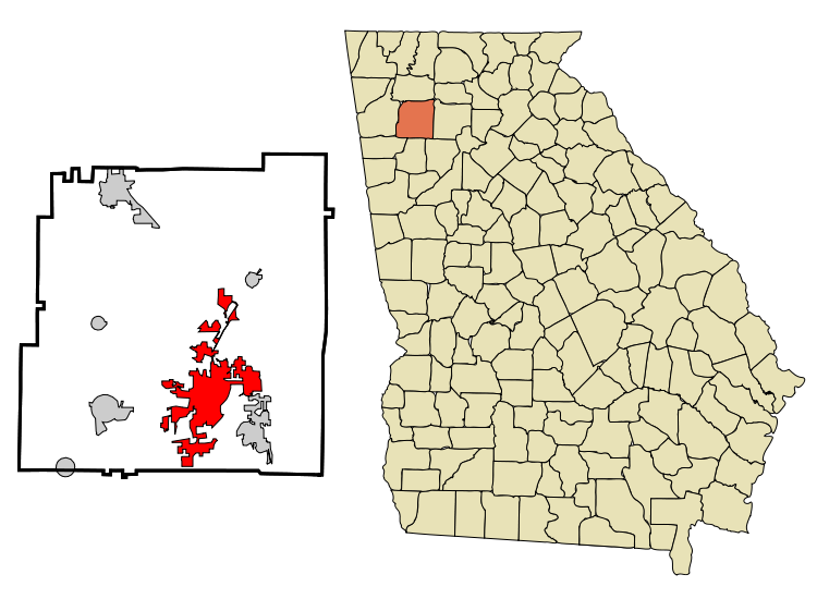 Datei:Bartow County Georgia Incorporated and Unincorporated areas Cartersville Highlighted.svg.png