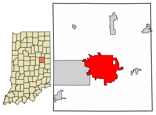 Datei:Delaware County Indiana Incorporated and Unincorporated areas Muncie Highlighted 1851876.svg.png