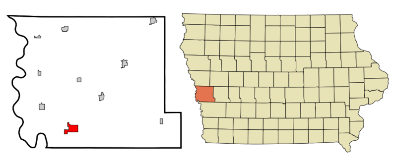 Datei:Harrison County Iowa Incorporated and Unincorporated areas Missouri Valley Highlighted.svg.png